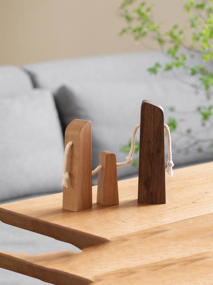 Wooden Sculpture Representing a Family or Couple