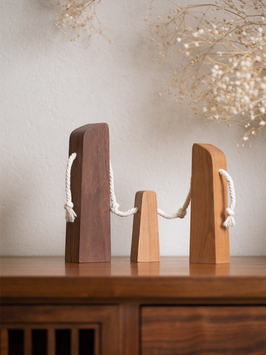 Wooden Sculpture Representing a Family or Couple